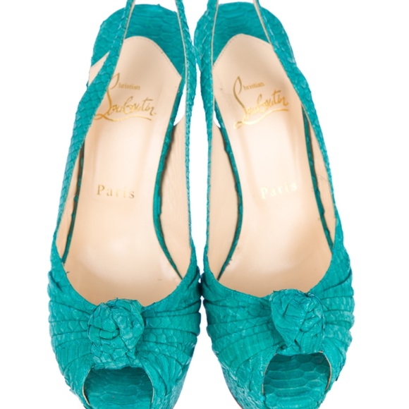 Christian Louboutin Jenny Watersnake Pumps - Picture 4 of 6